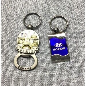 Bundle Paris Eiffel Tower Keychain Arc de Triomphe France Hyundai Keychain